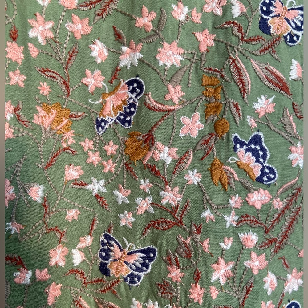 EDDY LAUREN FLUTED FULLY EMBROIDERED PEPLUM SKIRT. SIZE 2. GORGEOUS! - Picture 5 of 16